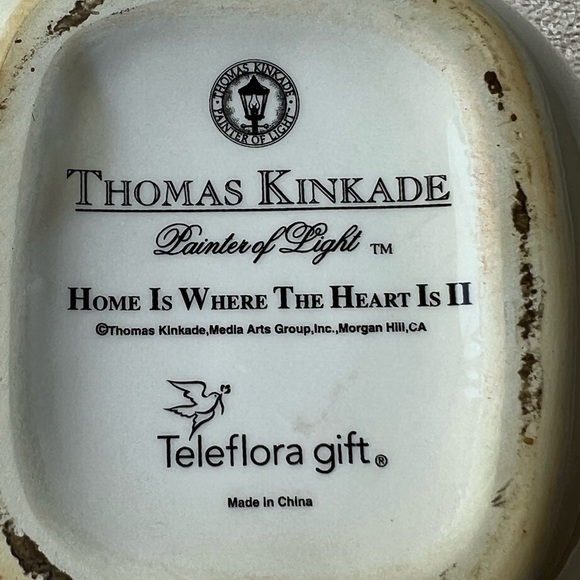 Vintage Teleflora Teapot,Thomas Kinkade Home Is Where The Heart Is II - Picture 7 of 11